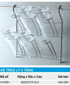 Kệ treo ly 2 tầng Higold – 412051