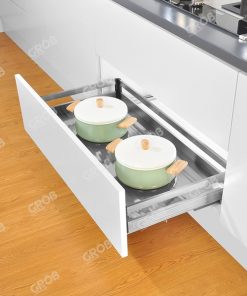 KỆ ĐỰNG XOONG NỒI INOX HỘP (LẮP ÂM TỦ) Grob - 9