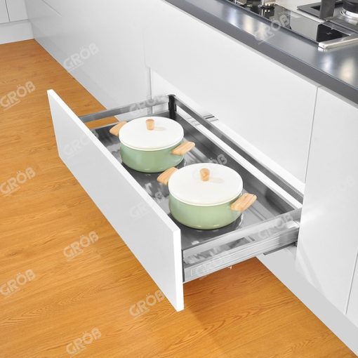 KỆ ĐỰNG XOONG NỒI INOX HỘP (LẮP ÂM TỦ) Grob - 3