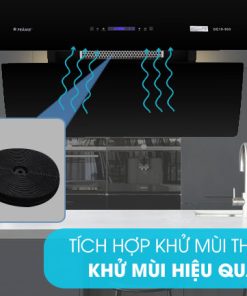 Máy hút mùi Pramie kính vát vẫy tay DE19-900