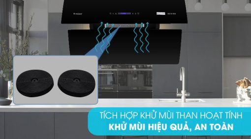 Máy hút mùi Pramie kính vát vẫy tay DE19-900