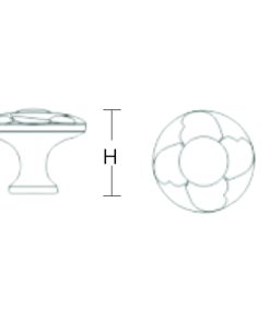 Tay nắm tủ GRÖß tròn Φ36*H22 mm màu đồng cafe GK-96C Grob - 5