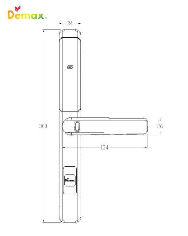 Khóa thông minh DEMAX SL601 PW tiêu chuẩn Đức - 3