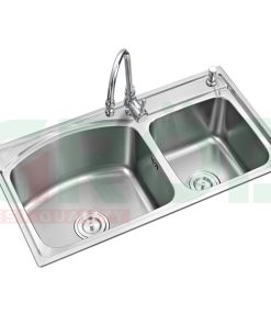 Chậu inox 2 hố GS304-7843R Grob