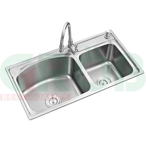 Chậu inox 2 hố GS304-7843R Grob - 1