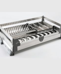 KỆ ĐỰNG BÁT ĐĨA ĐA NĂNG INOX HỘP (LẮP ÂM TỦ) Grob - 9