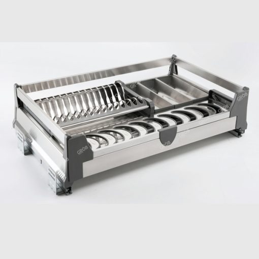 KỆ ĐỰNG BÁT ĐĨA ĐA NĂNG INOX HỘP (LẮP ÂM TỦ) Grob - 5