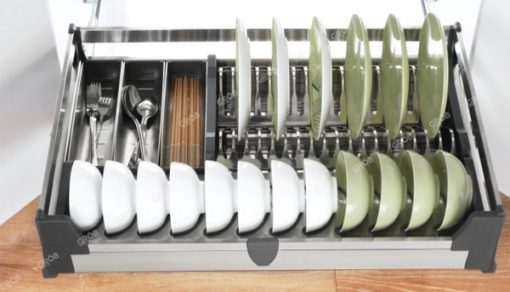 KỆ ĐỰNG BÁT ĐĨA ĐA NĂNG INOX HỘP (LẮP ÂM TỦ) Grob - 3