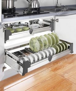 KỆ ĐỰNG BÁT ĐĨA ĐA NĂNG INOX HỘP (LẮP ÂM TỦ) Grob