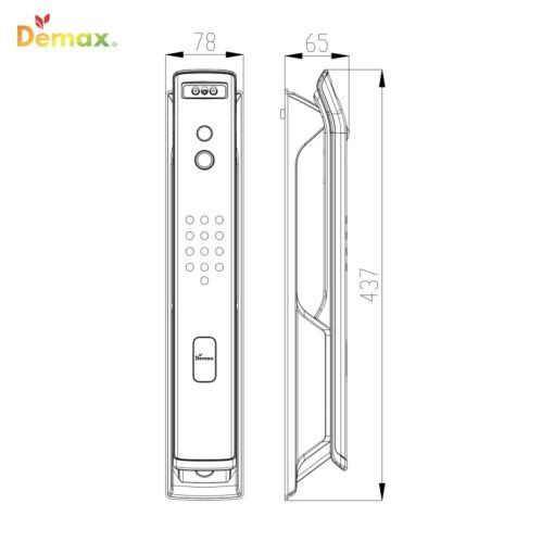 Khóa cửa nhận diện khuôn mặt DEMAX SL999 RC tiêu chuẩn Đức - 3