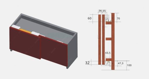 RAY TRƯỢT CỬA LÙA TREO GARIS GR69 - 3
