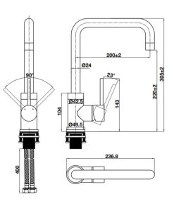 Vòi rửa chén Hafele HT21-CH1F220U 577.55.250 - 8 Vòi rửa chén Hafele HT21-CH1F220U 577.55.250 - 7