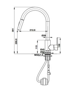 Vòi rửa chén Hafele HT21-CH1P287 577.55.230 - 19