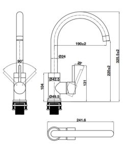 Vòi rửa chén Hafele HT21-CH1F220C 577.55.240 - 7