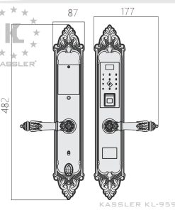KHÓA VÂN TAY ĐẠI SẢNH KASSLER KL-959G (VÀNG) - CHỐNG MƯA - 6 KASSLER KL-959G