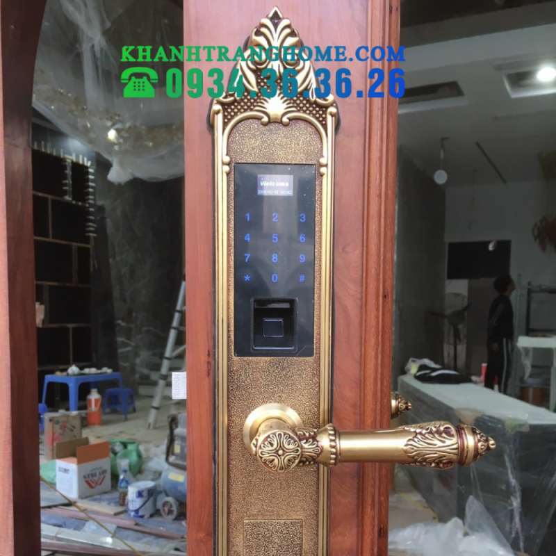 KHÓA VÂN TAY TÂN CỔ VÂN TAY KASSLER KL-969GR - CHỐNG MƯA - 14 KHÓA VÂN TAY TÂN CỔ KASSLER KL-959C