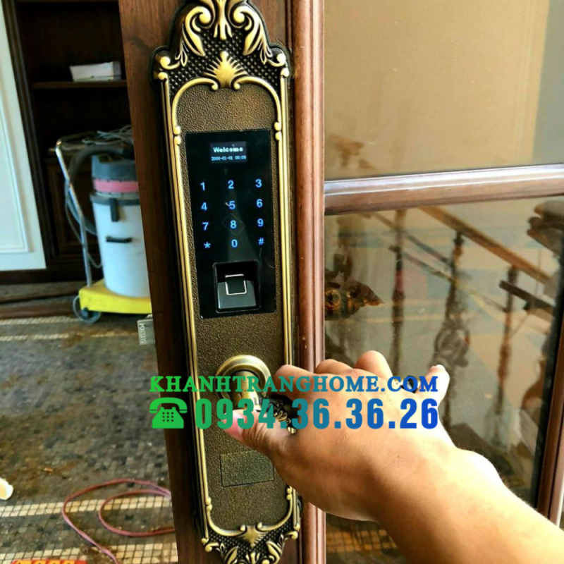 KHÓA VÂN TAY ĐẠI SẢNH KASSLER KL-959GR ( VÀNG ĐEN) - CHỐNG MƯA - 17 Kassler KL-959 GR