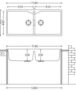 CHẬU RỬA CHÉN CARYSIL LAC1-03/NERA (ĐEN) - 6 CARYSIL LAC1-03/NERA