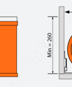 Thùng rác tròn inox 7 lít cánh mở GARIS GW05.07 - 10 Thùng rác tròn inox 7 lít cánh mở GARIS GW05.07 - 9