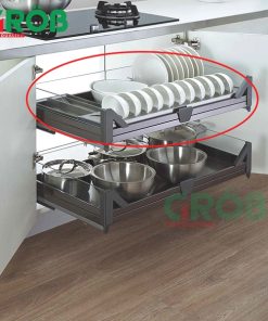 Giá để bát đĩa inox hộp vách kính Grob - 16 Giá để bát đĩa inox hộp vách kính Grob - 15
