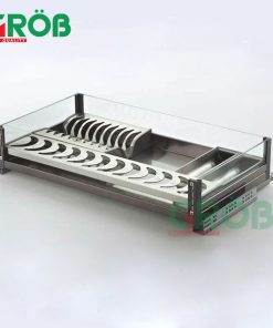 Giá để bát đĩa inox hộp vách kính Grob - 12 Giá để bát đĩa inox hộp vách kính Grob - 11