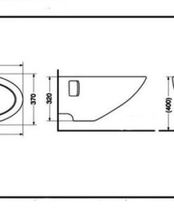 Bồn cầu treo tường TOTO CW560B - 5
