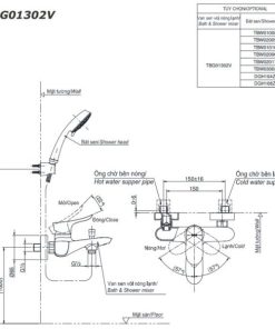 Bộ trộn nóng lạnh TOTO TBG01302V - 5