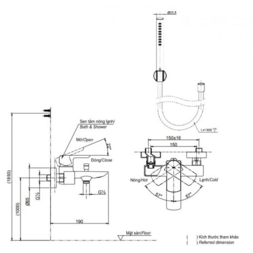 Bộ trộn nóng lạnh TOTO TBG02302V - 3