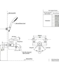Bộ trộn nóng lạnh TOTO TBS02302V - 5