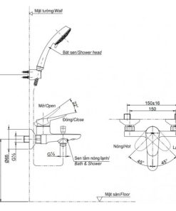 Bộ trộn nóng lạnh TOTO TBS04302V - 6 Bộ trộn nóng lạnh TOTO TBS04302V - 5