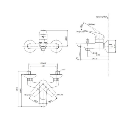 Bộ trộn nóng lạnh TOTO TVSM107CRR - 3