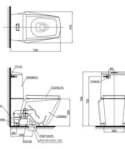 Bồn cầu 2 khối TOTO CS680DT4 - 7 Bồn cầu 2 khối TOTO CS680DT4 - 6