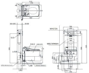 Bồn cầu treo tường TOTO CW512YR/ TCF403AEV1/ WH035D/ MB006DNM - 5