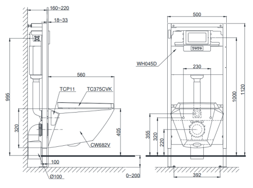Thân cầu treo tường TOTO CW682/TC375CVK - 3
