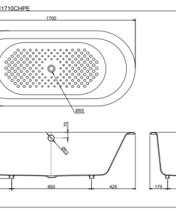 Bồn tắm gang tráng men TOTO FBY1710CPEV - 5