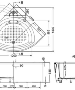 Bồn tắm ngọc trai TOTO PPY1353-3HPE#P/DB503R-2B/NTP001E - 5