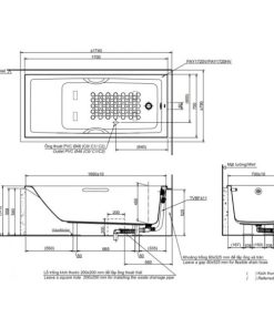 Bồn tắm xây TOTO PAY1720V/TBVF411 - 5