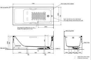 Bồn tắm chân yếm TOTO PAY1725VC/TBVF411 - 5