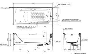 Bồn tắm chân yếm TOTO PAY1735HVC/TBVF411 - 5