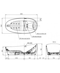 Bồn tắm massage TOTO PJYD2200PWE#GW - 5
