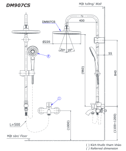 Thân sen tắm cây TOTO DM907CS - 5