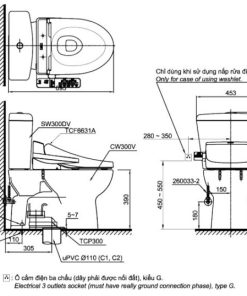 Bồn cầu 2 khối TOTO CS300DRW7 - 6