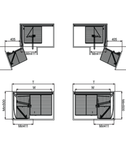 Kệ liên hoàn inox mạ crom nan sợi GN-90 Grob - 13