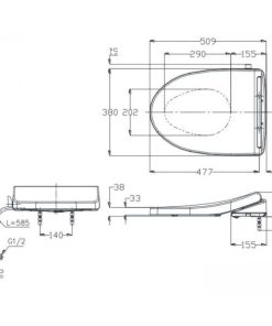Nắp rửa lạnh TOTO TCW1211A - 6 Nắp rửa lạnh TOTO TCW1211A - 5