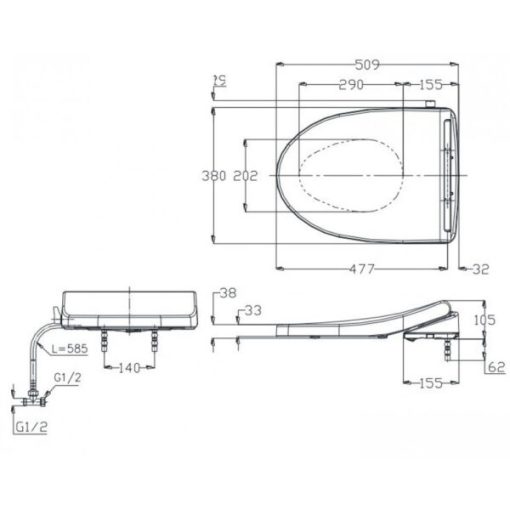 Nắp rửa lạnh TOTO TCW1211A - 3