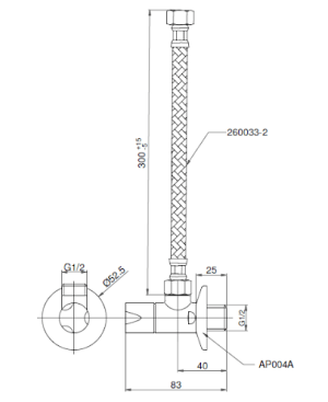 Van dừng kèm dây cấp nước TOTO HAP004A-F - 5