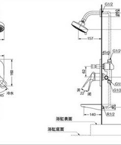 Sen tắm nóng lạnh âm tường TOTO DBX110CM - 6 Sen tắm nóng lạnh âm tường TOTO DBX110CM - 5