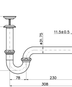 Cổ thoát nước kèm ống thải chữ P TOTO TX709AV6 - 6 Cổ thoát nước kèm ống thải chữ P TOTO TX709AV6 - 5