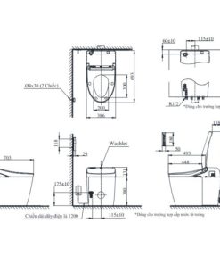 Bồn cầu điện tử TOTO thoát ngang NEOREST CS988PVT/TCF9575Z - 8