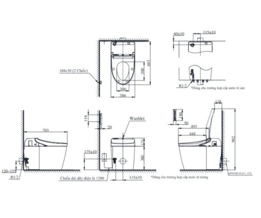 Bồn cầu điện tử TOTO thoát ngang NEOREST CS988PVT/TCF9575Z - 3